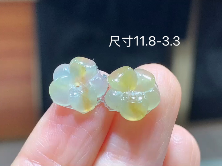 冰飘黄花朵 无裂, 尺寸，11.8-3.3
