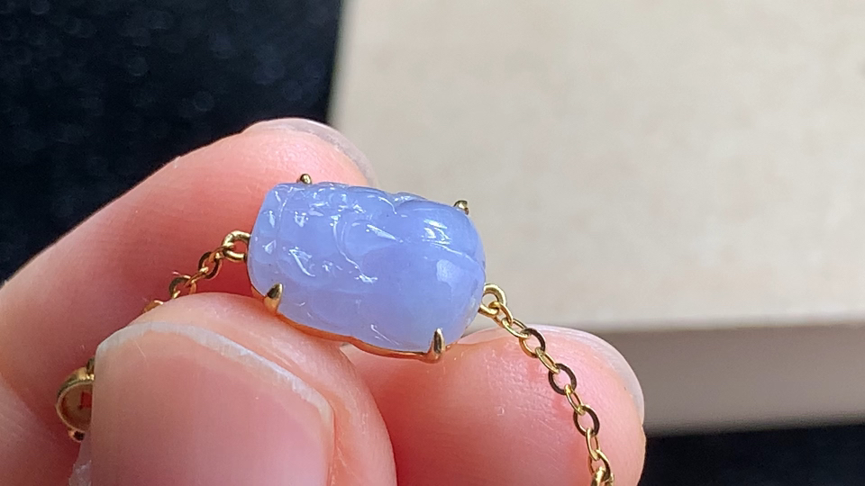 ️ 18K金伴钻招财貔貅手链，尺寸11.5-8.4-5.1mm，包A附证书
