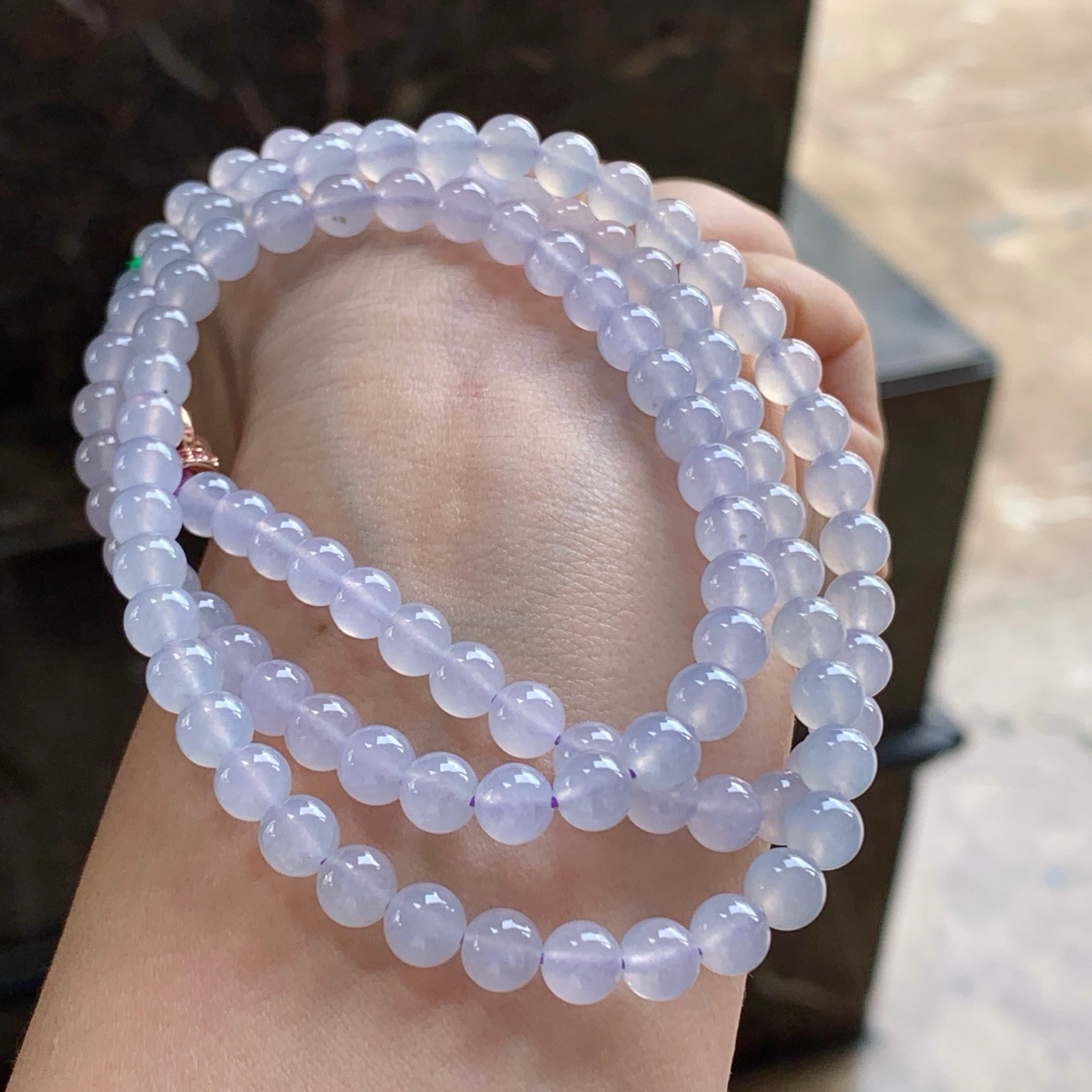 淡紫珠链^_^清新  尺寸6