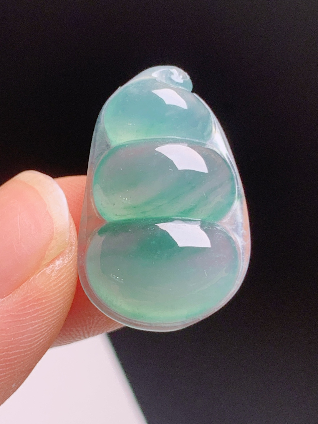 冰飘花福豆裸石，湖水底色干净通透，豆型圆润四季平安 510629