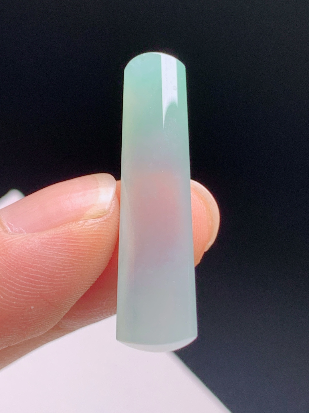 ️ 冰种无事牌裸石，种老水足光泽温润，极简素面耐看百搭裸石34-8.7-4.9
