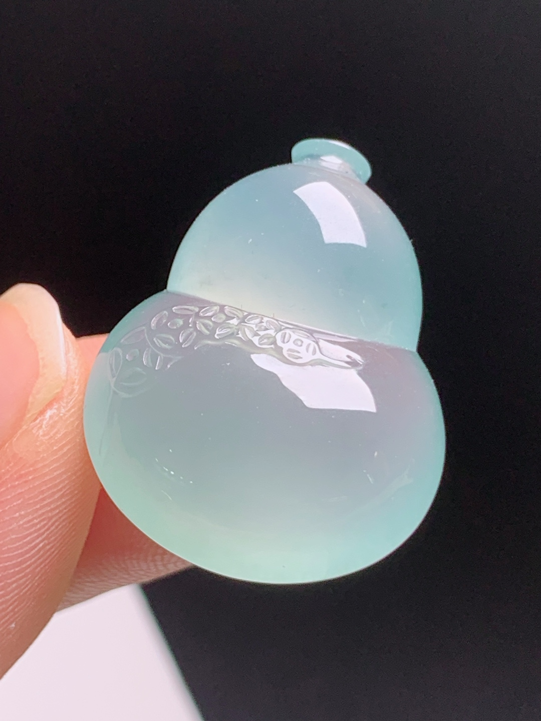 ️ 冰种葫芦裸石，湖水底色胶润饱满，精工雕刻福禄绵长 裸石26.9-20.6-9.3 5106