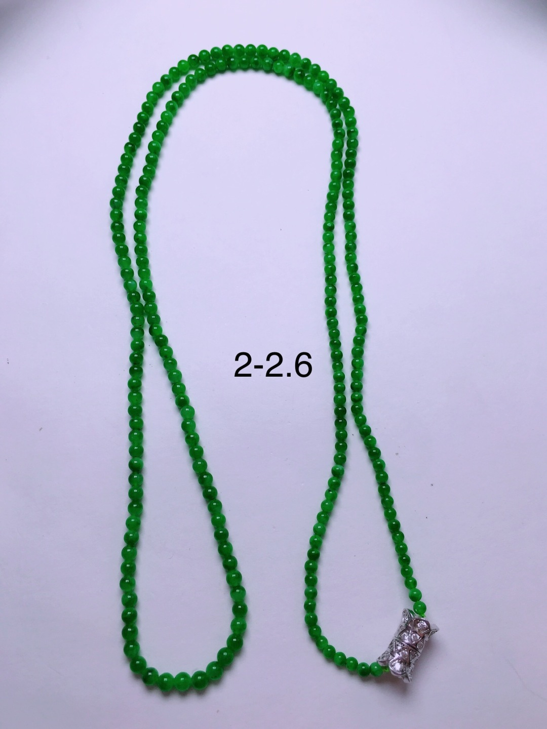 ️绿珠子项链，晶莹剔透，新颖时尚，2-2.6