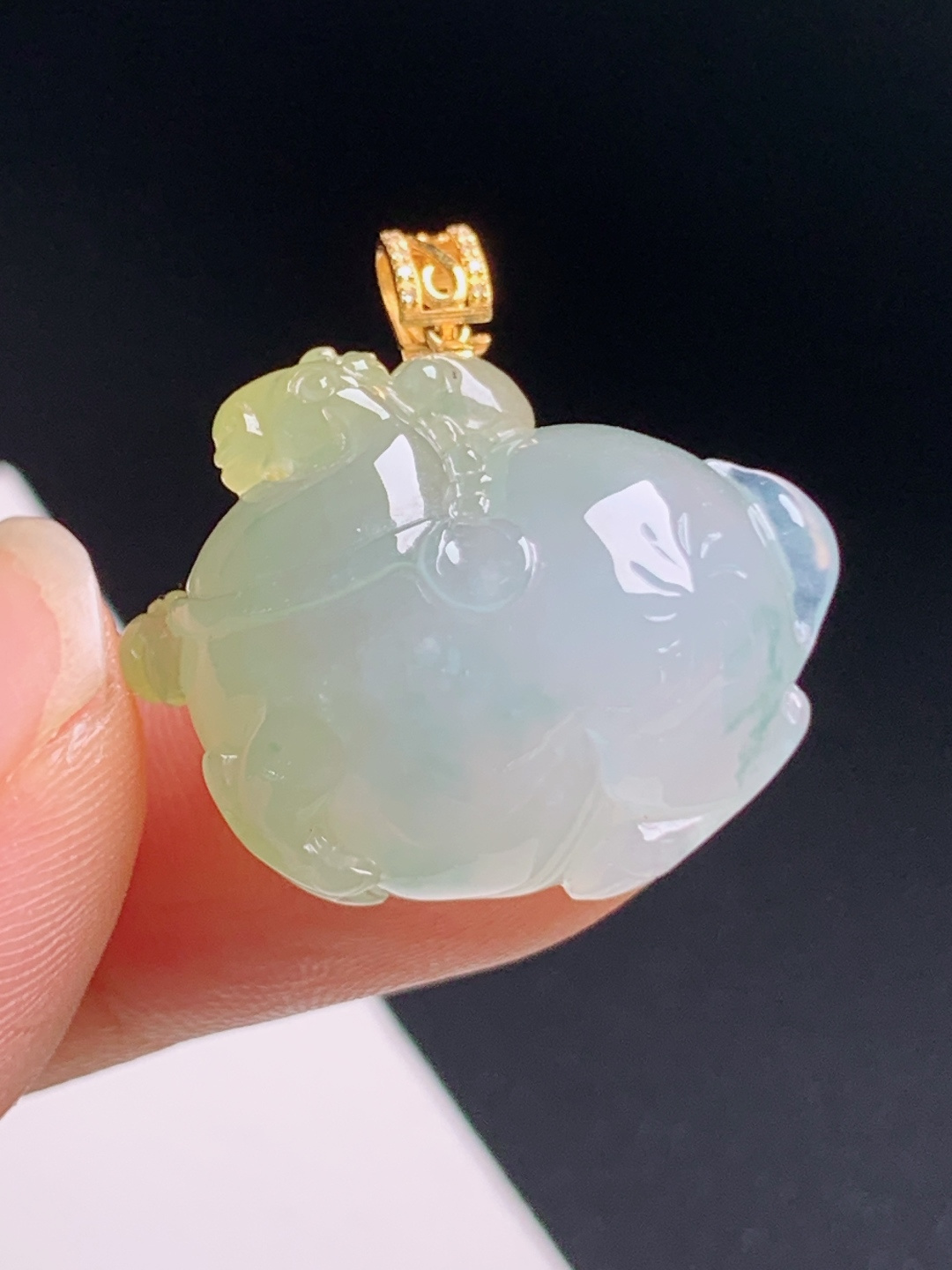 黄翡唐马吊坠，晴底水润立体圆雕，马上发财造型讨喜 530629