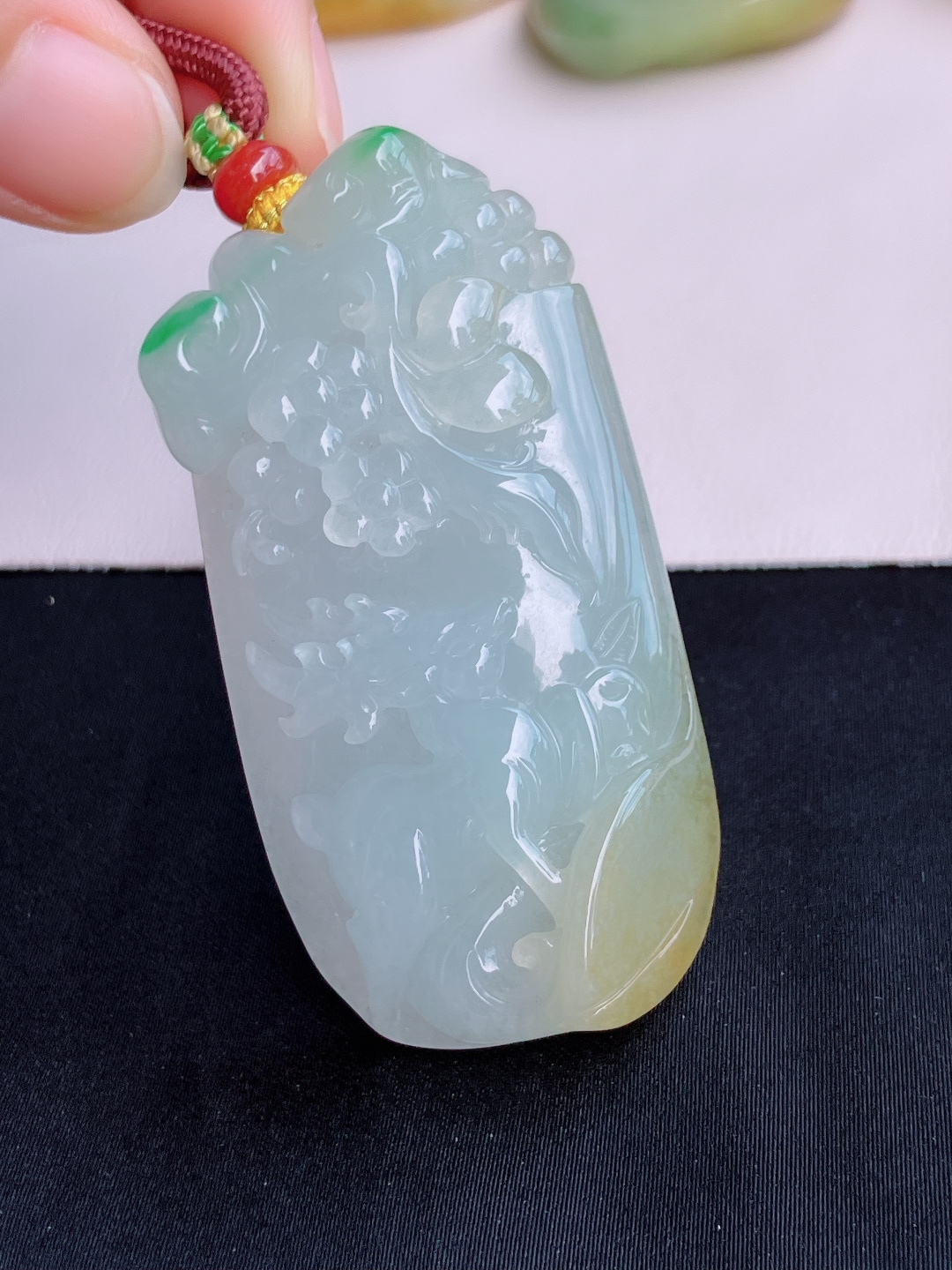 三彩一路平安，饱满特色，尺寸65/32.3/12/自然光实拍
