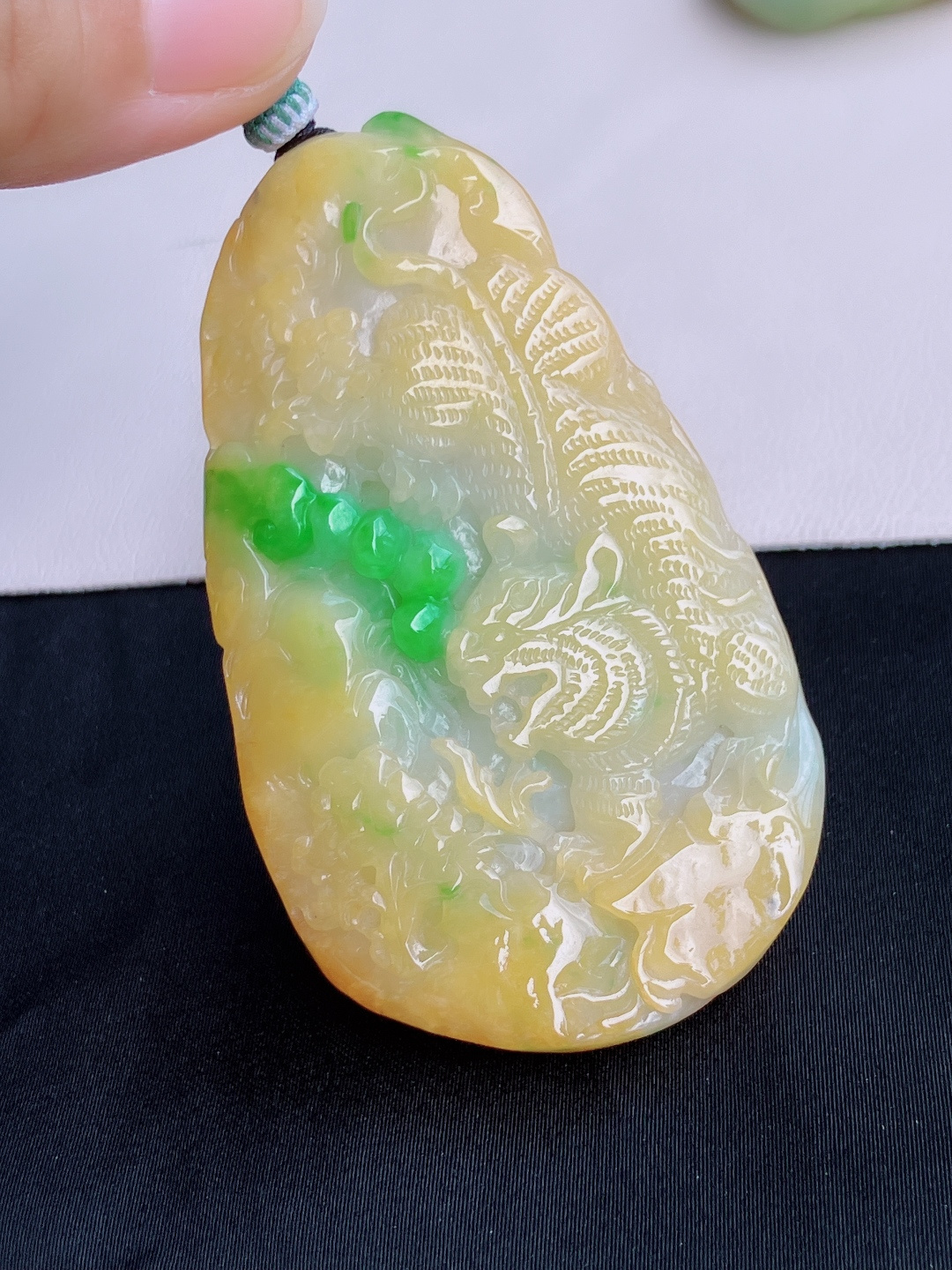 三彩虎啸山林，饱满大气，尺寸73/42.5/9.8/自然光实拍