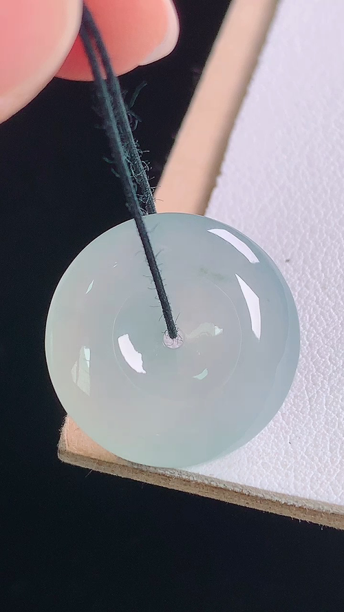️冰种平安扣，无裂，尺寸:20.0-5.8mm