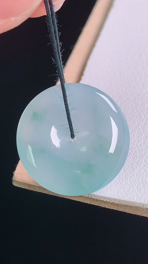 ️冰蓝花平安扣，无裂，尺寸:21.2-4.9mm 29