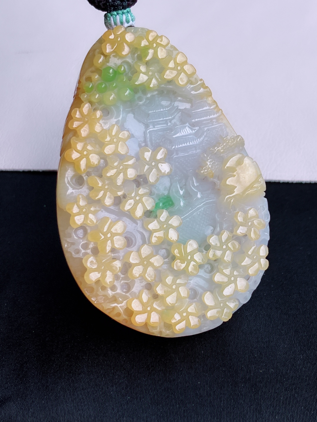 三彩山水牌，意境美，尺寸67.3/46.3/12.2/自然光实拍