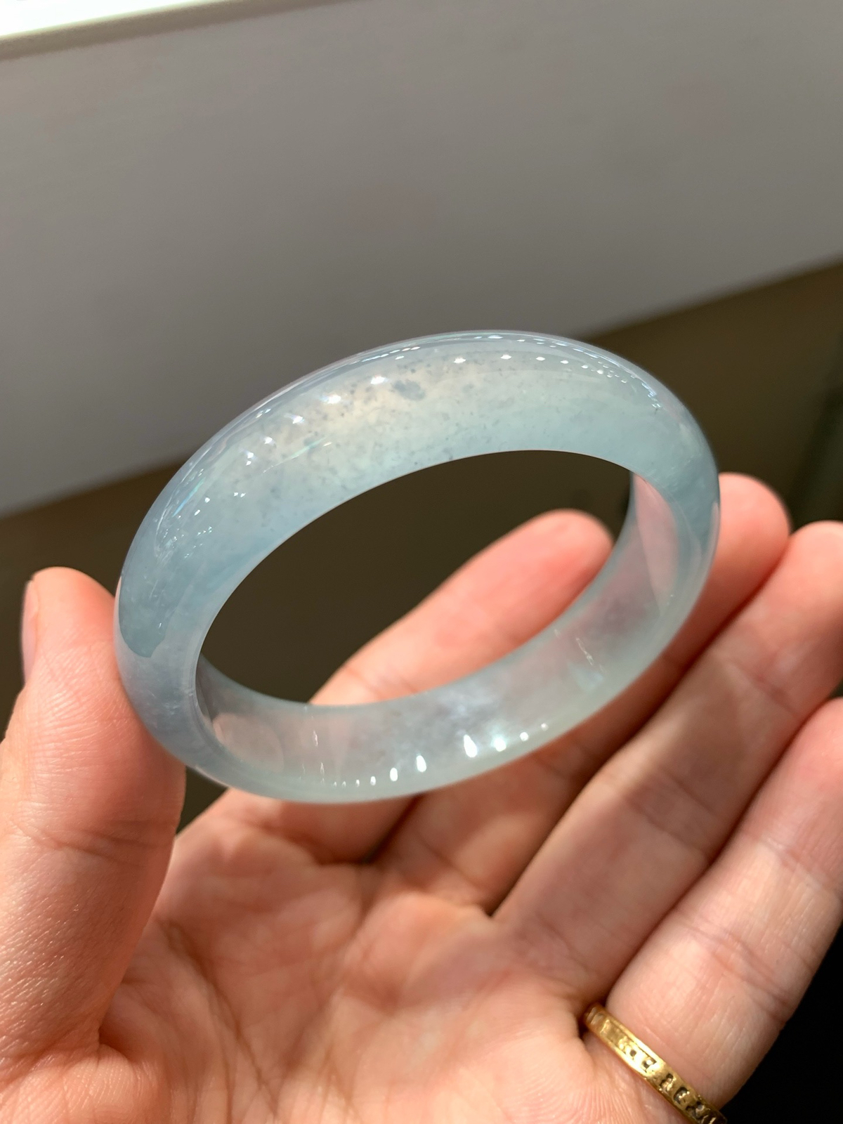 尺寸50/12.7/6.8，冰种手镯，小圈口福利
冰透水润