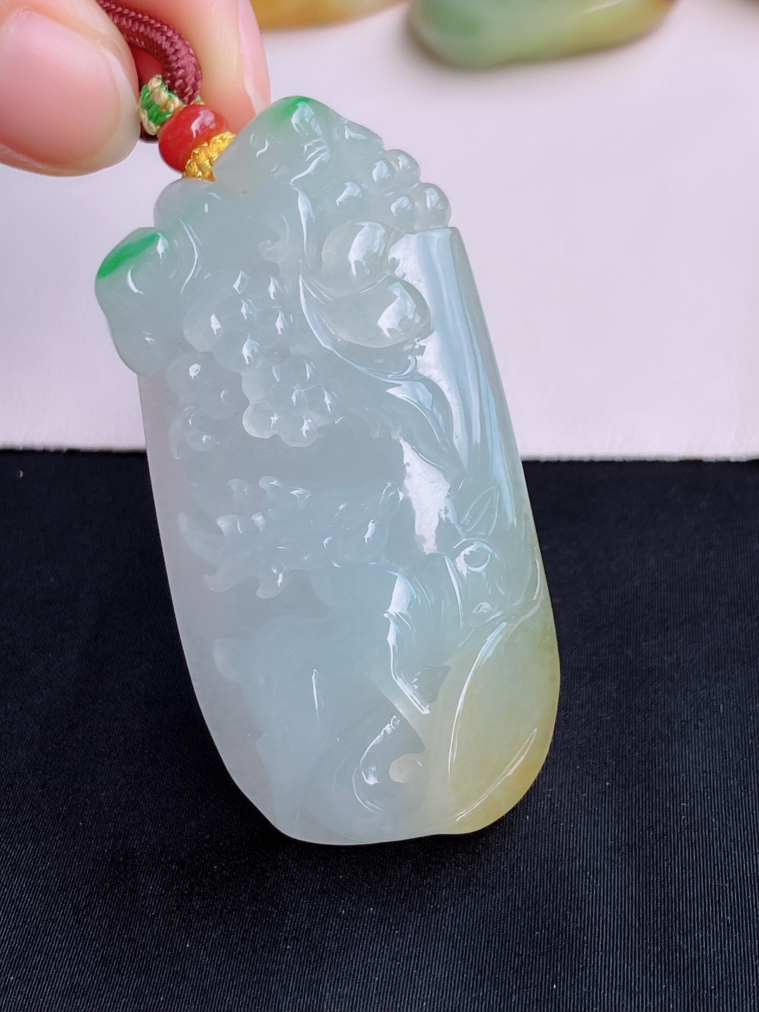 三彩一路平安，饱满特色，尺寸65/32.3/12/自然光实拍