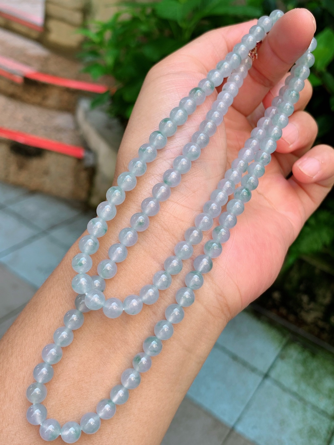 6.1mm108颗冰飘花项链