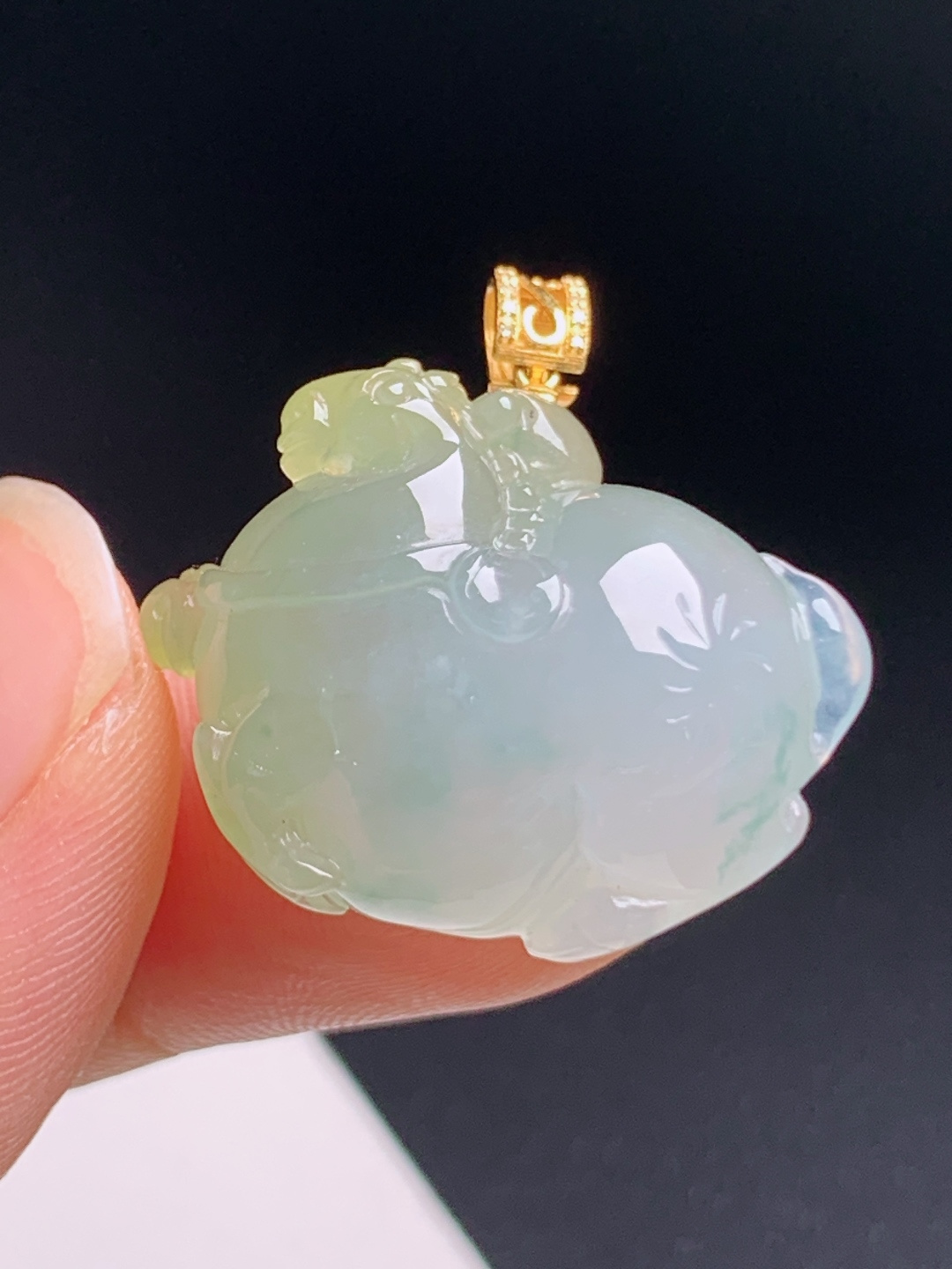 黄翡唐马吊坠，晴底水润立体圆雕，马上发财造型讨喜 530629