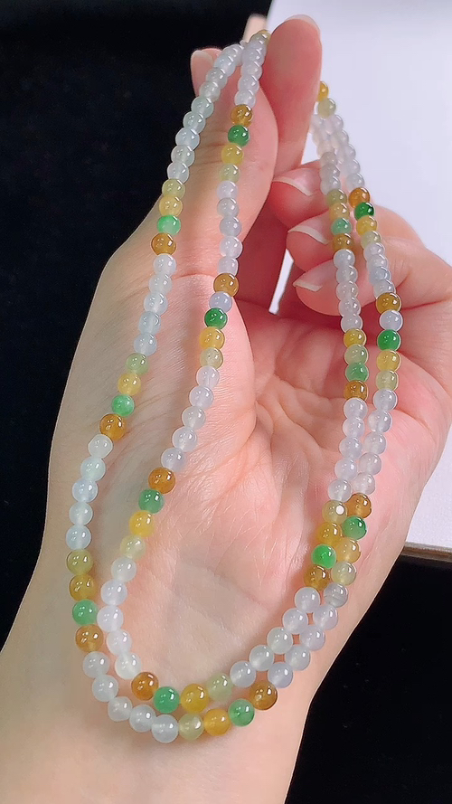 ️多彩项链，尺寸:4.3-4.3mm 30