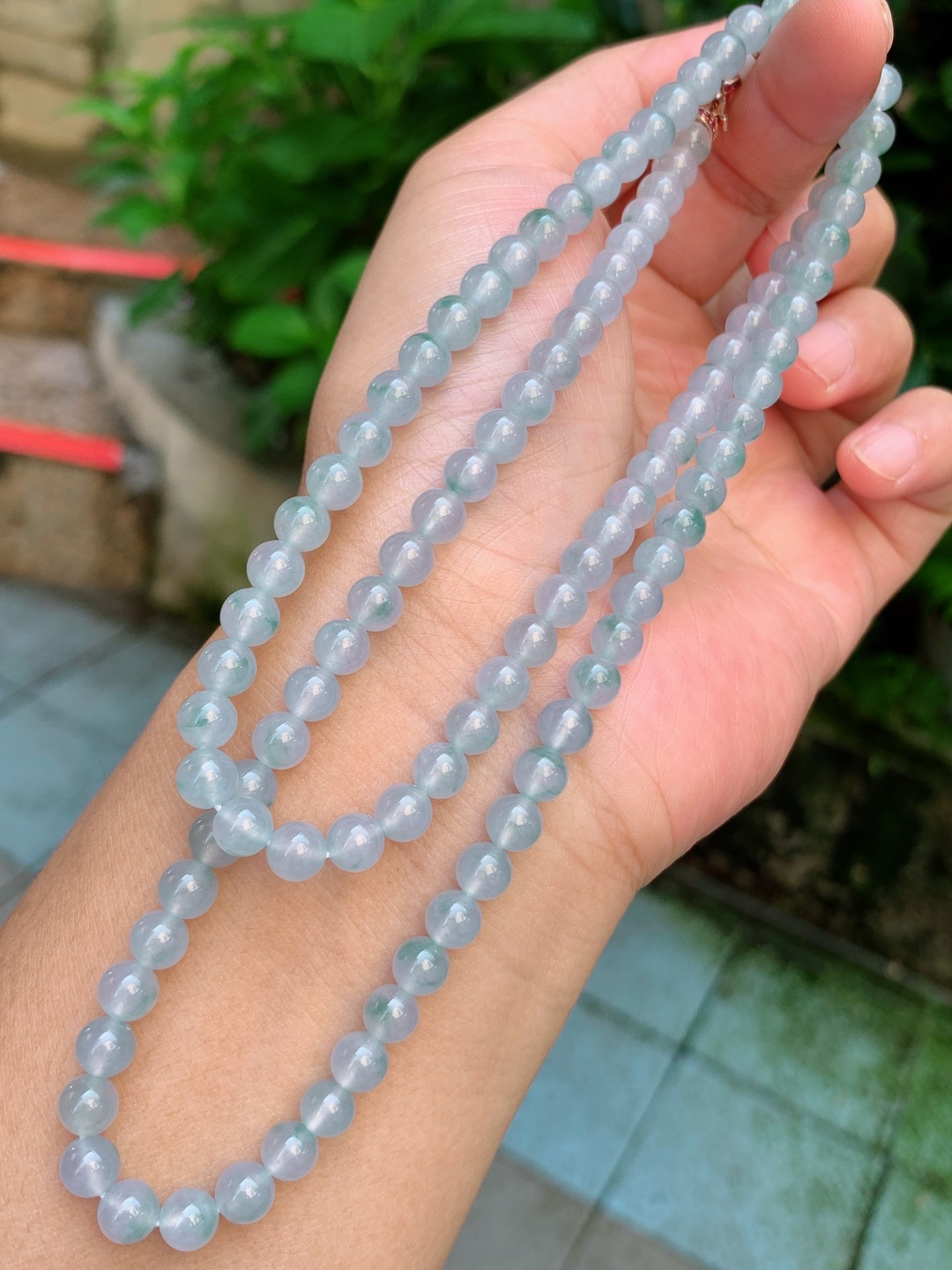 6.1mm108颗冰飘花项链