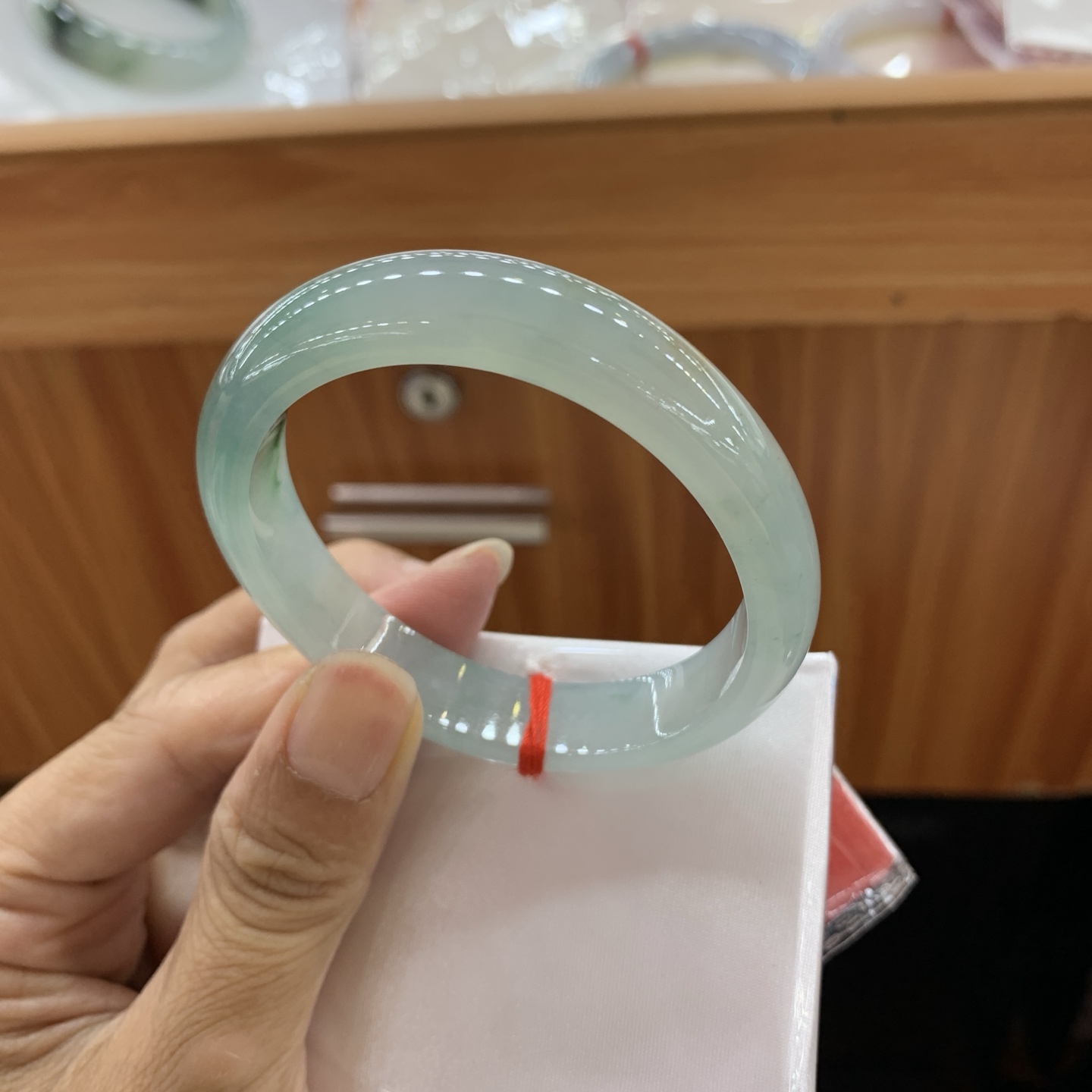 070125GX 飘花贵妃翡翠手镯 54-46.7-11.3-7.6