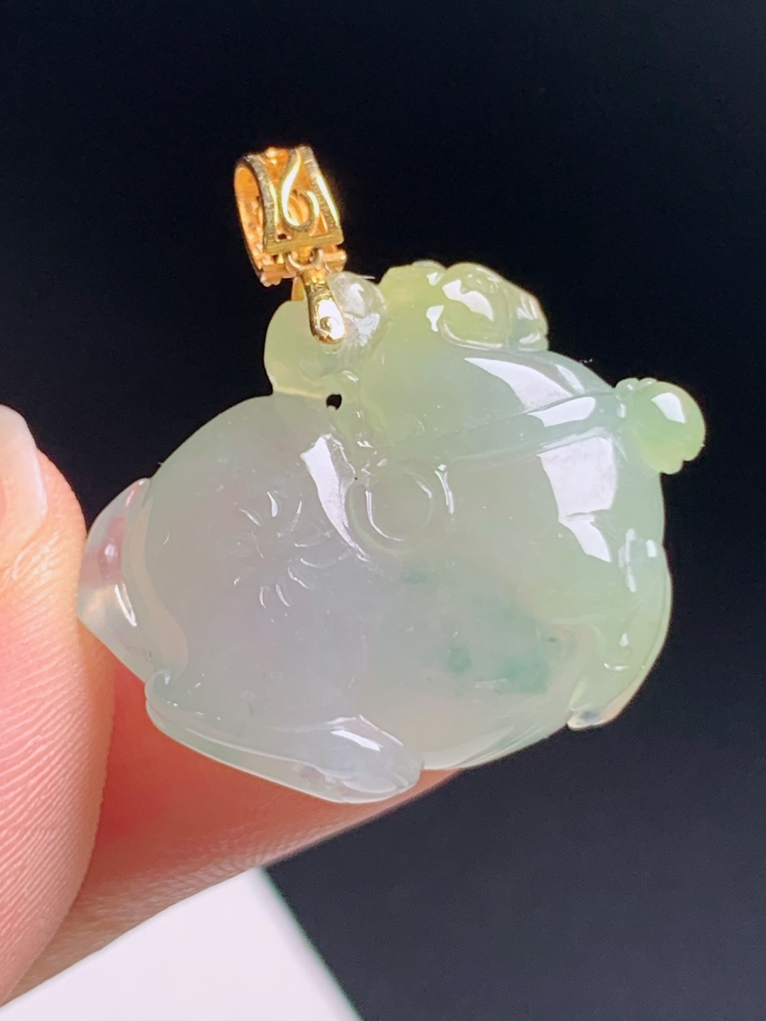 黄翡唐马吊坠，晴底水润立体圆雕，马上发财造型讨喜 530629