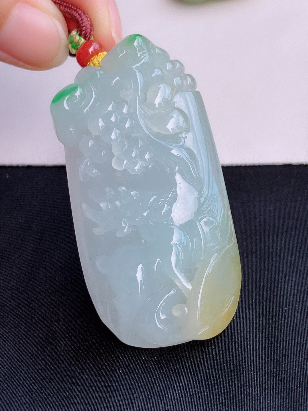 三彩一路平安，饱满特色，尺寸65/32.3/12/自然光实拍