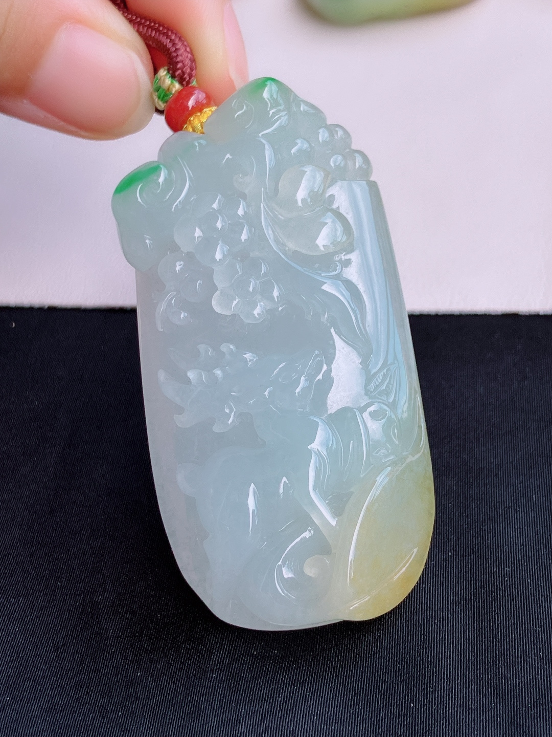 三彩一路平安，饱满特色，尺寸65/32.3/12/自然光实拍