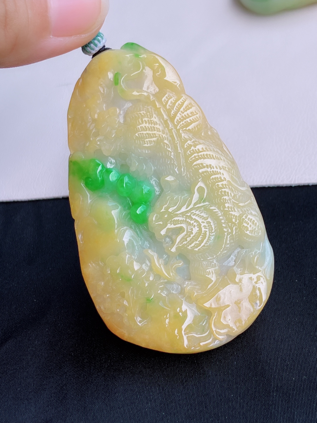 三彩虎啸山林，饱满大气，尺寸73/42.5/9.8/自然光实拍