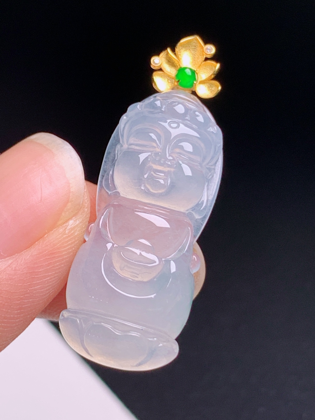 宝宝佛吊坠，通透水润饱满，静心纳福喜乐无忧 530629