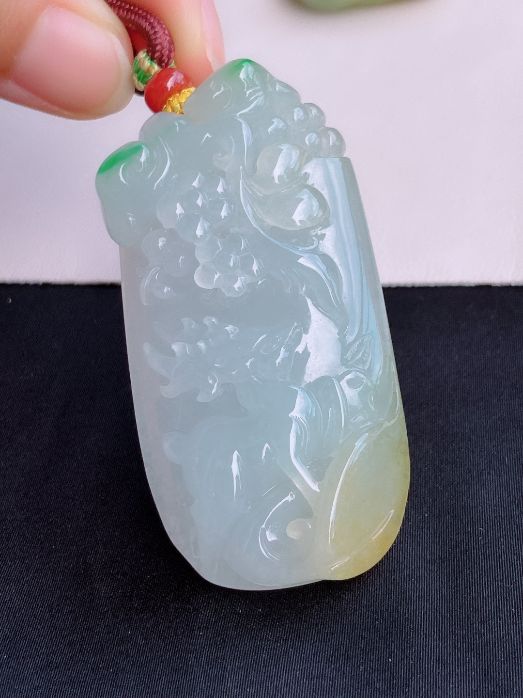 三彩一路平安，饱满特色，尺寸65/32.3/12/自然光实拍