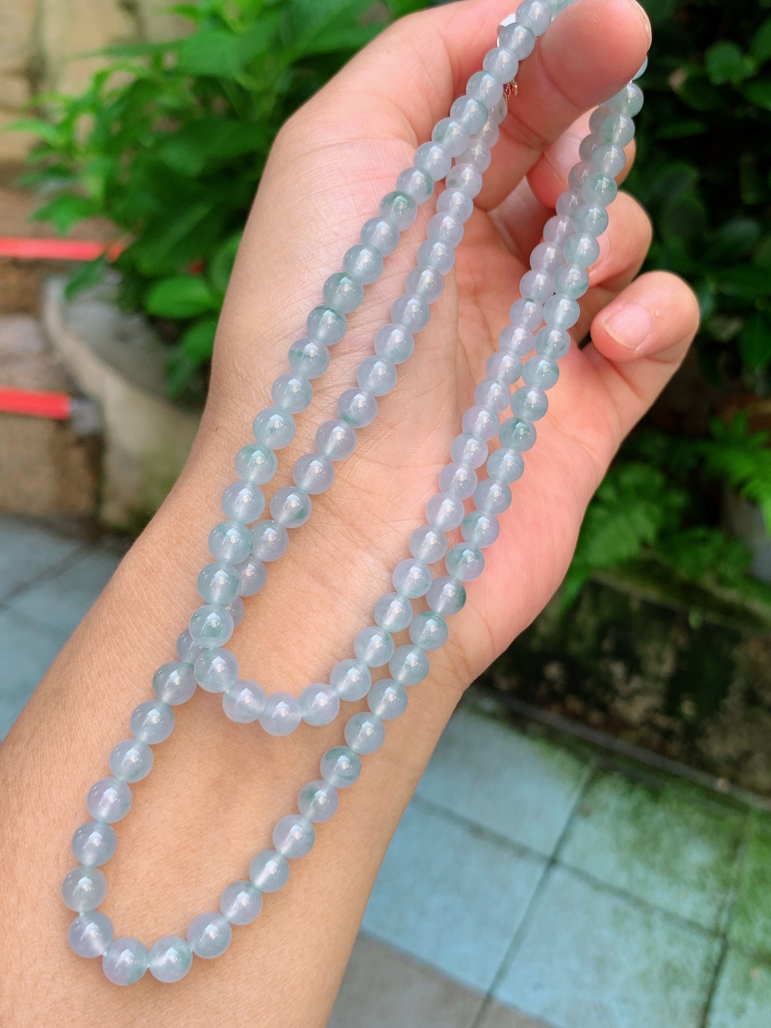 6.1mm108颗冰飘花项链