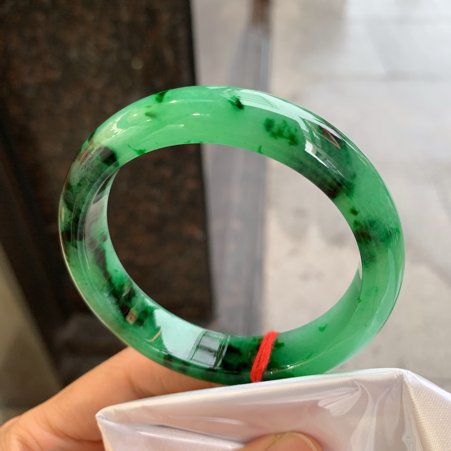 正圈花青绿 有纹 尺寸：58/12.9/8.2 色辣