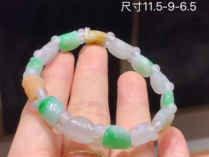 多彩手串 , 尺寸，11.5-9-6.5