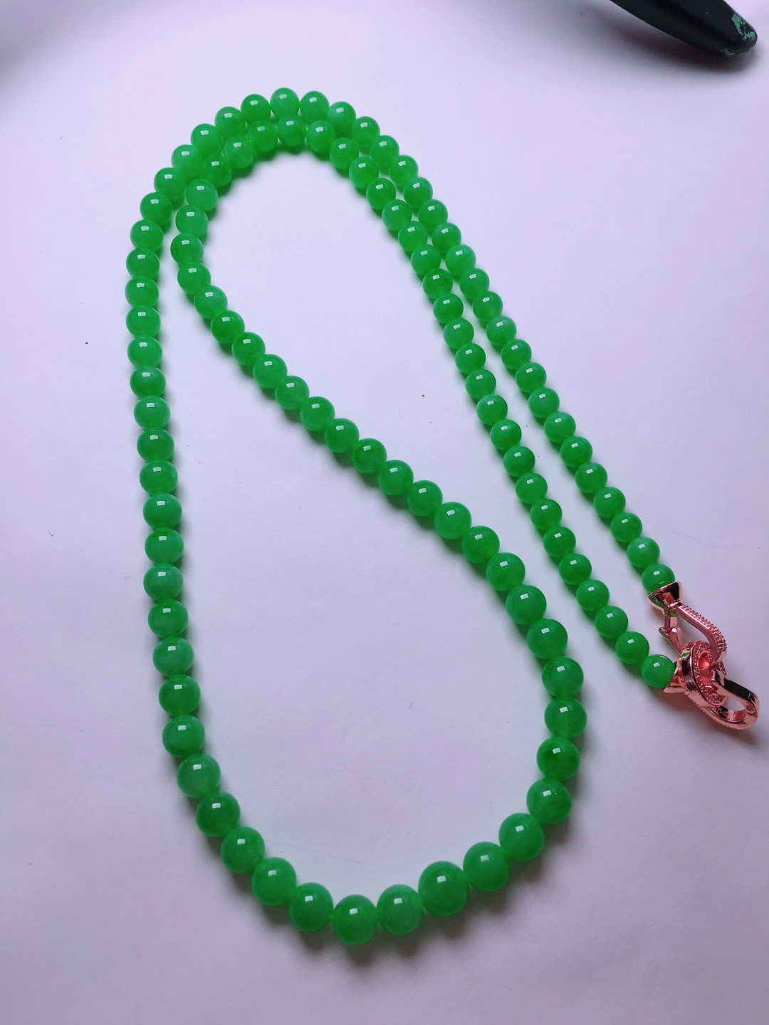 ️绿珠子项链，晶莹剔透，新颖时尚，4.8-6.5