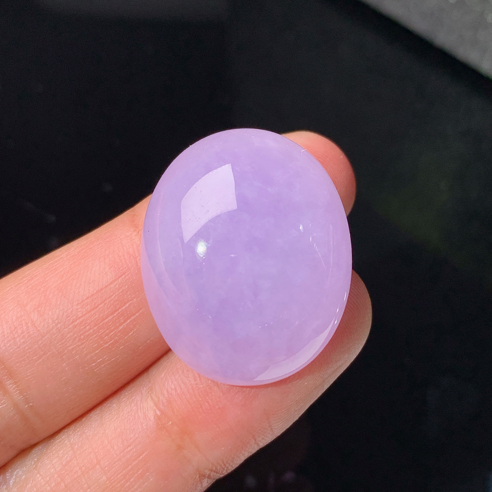 紫罗兰蛋面，镶嵌佳品，温润细腻，颜色鲜艳，Be 尺寸25.2*20.6*9.2
