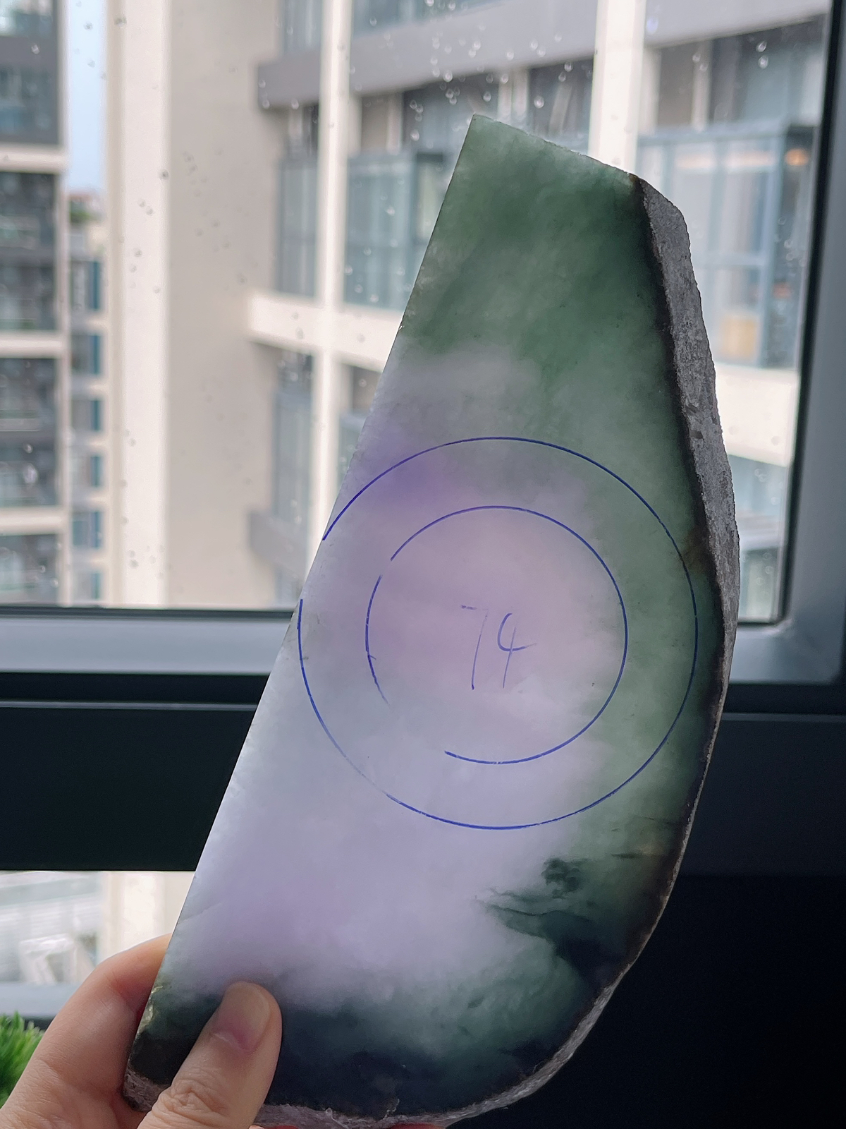 翡翠春带彩板料，⭕️正圈最大做58，圆条最大做54