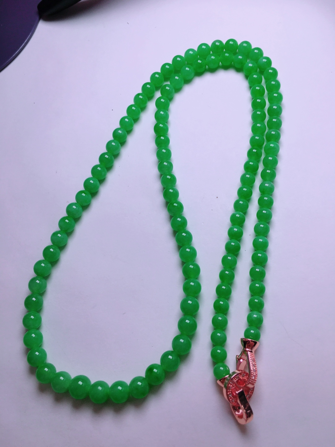 ️绿珠子项链，晶莹剔透，新颖时尚，4.8-6.5