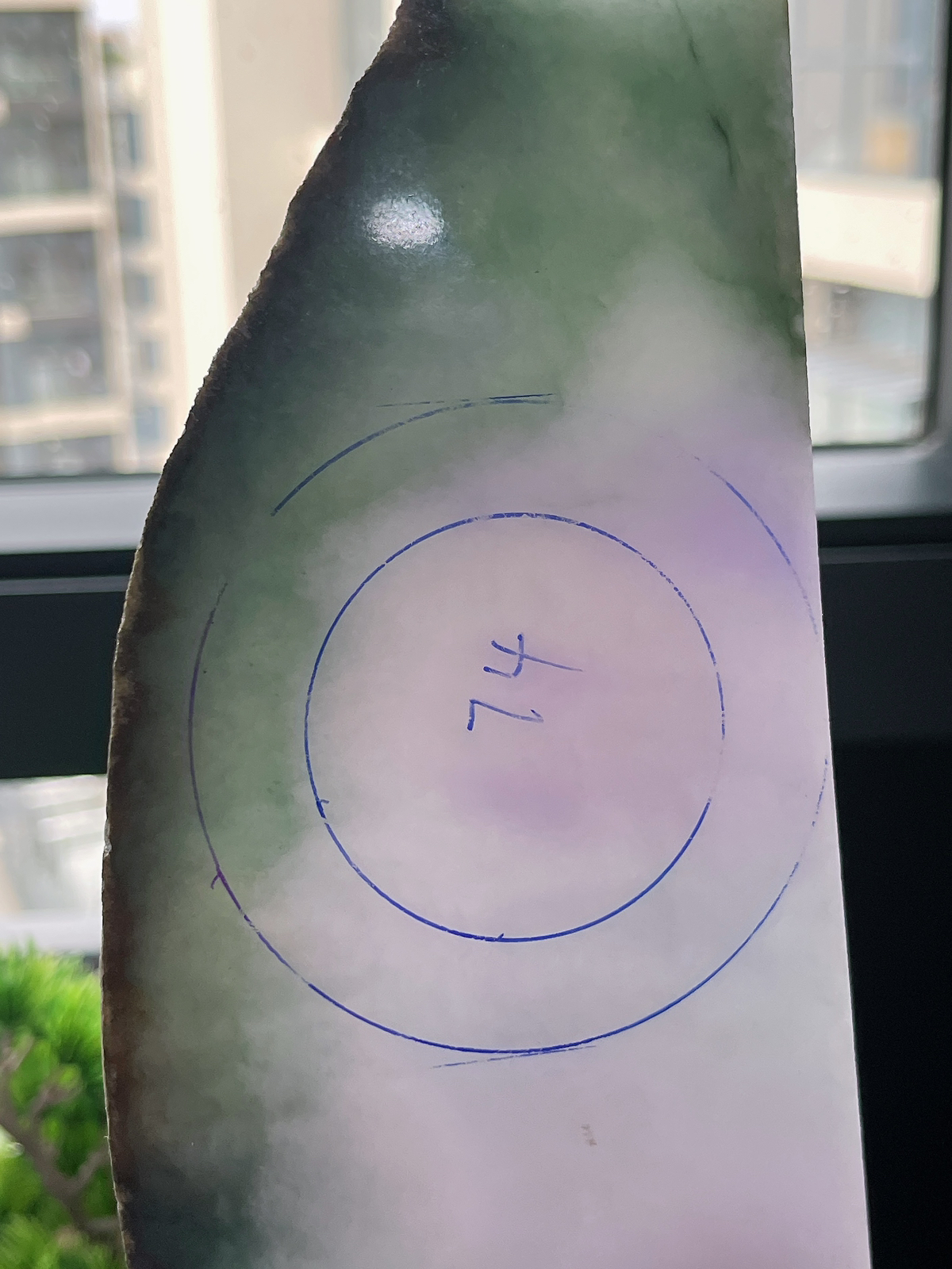 翡翠春带彩板料，⭕️正圈最大做58，圆条最大做54