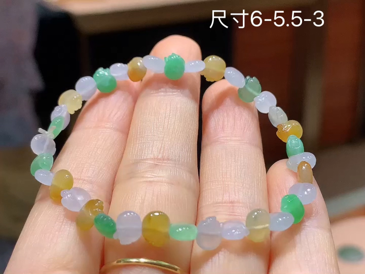 多彩手串 , 尺寸，6-5.5-3
