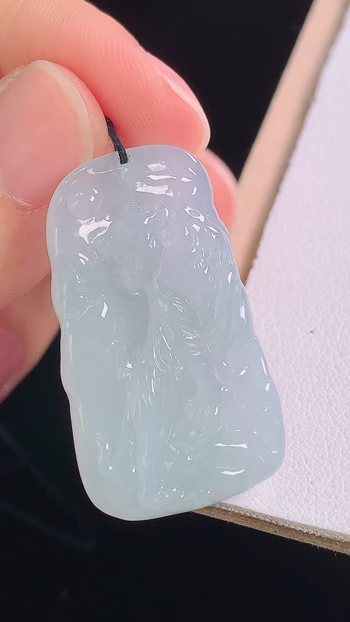 ️冰种虎牌，无裂，尺寸:34.5-19.7-5.3mm 30