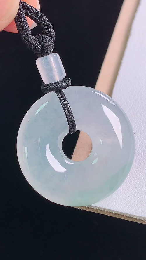 ️冰种平安扣，无裂，尺寸:27.9-6.1mm 2