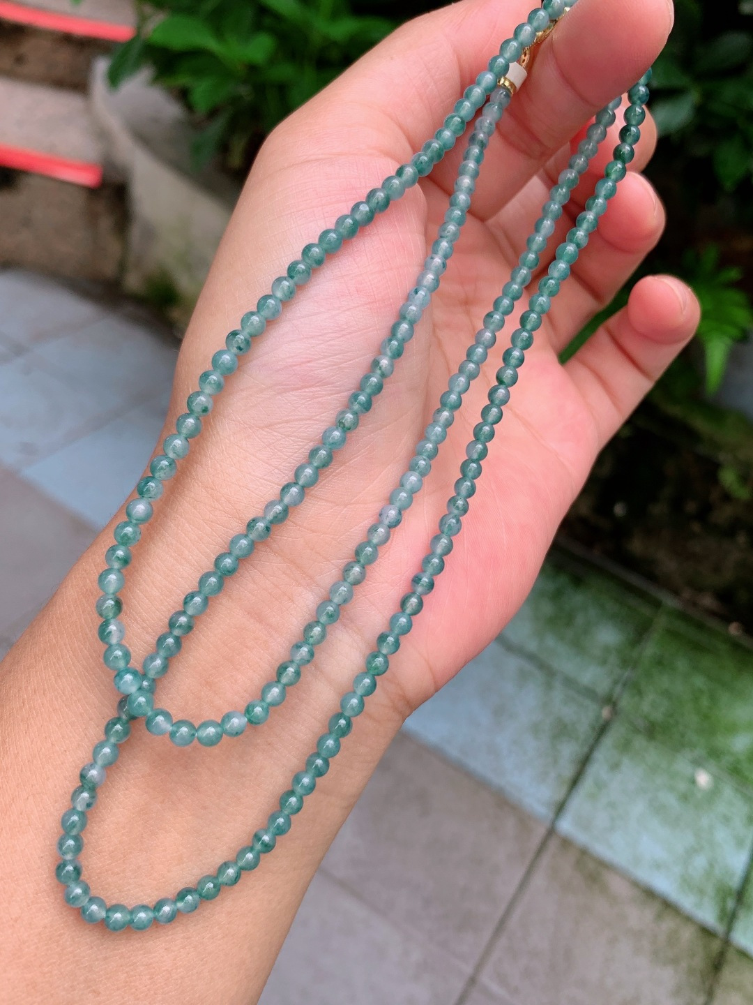 ️ 3:6mm183颗冰飘花项链 不议