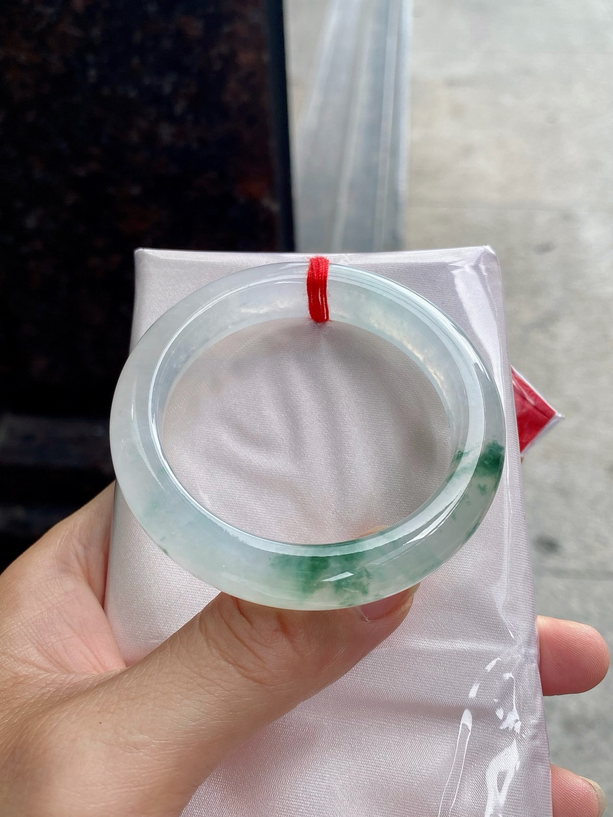 圈口50.3-11-8.3    【冰种飘花正圈手镯】*圈口50  51可戴  质地细腻   种水好
