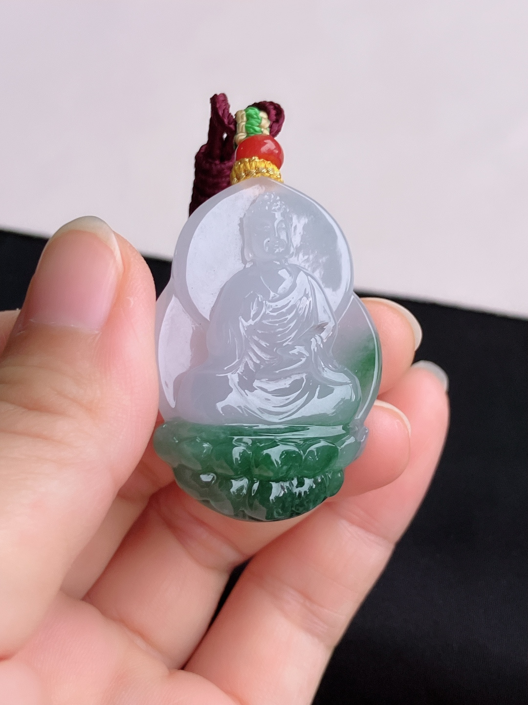 冰飘花大日如来，晶莹剔透，尺寸40.8/29/11/自然光实拍
