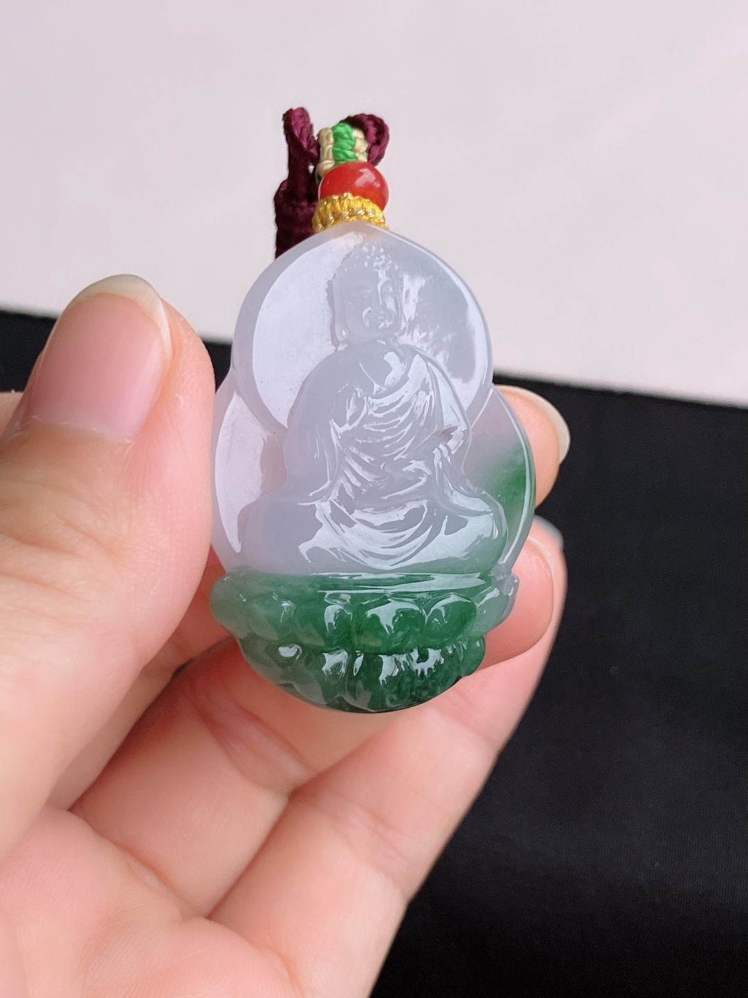 冰飘花大日如来，晶莹剔透，尺寸40.8/29/11/自然光实拍