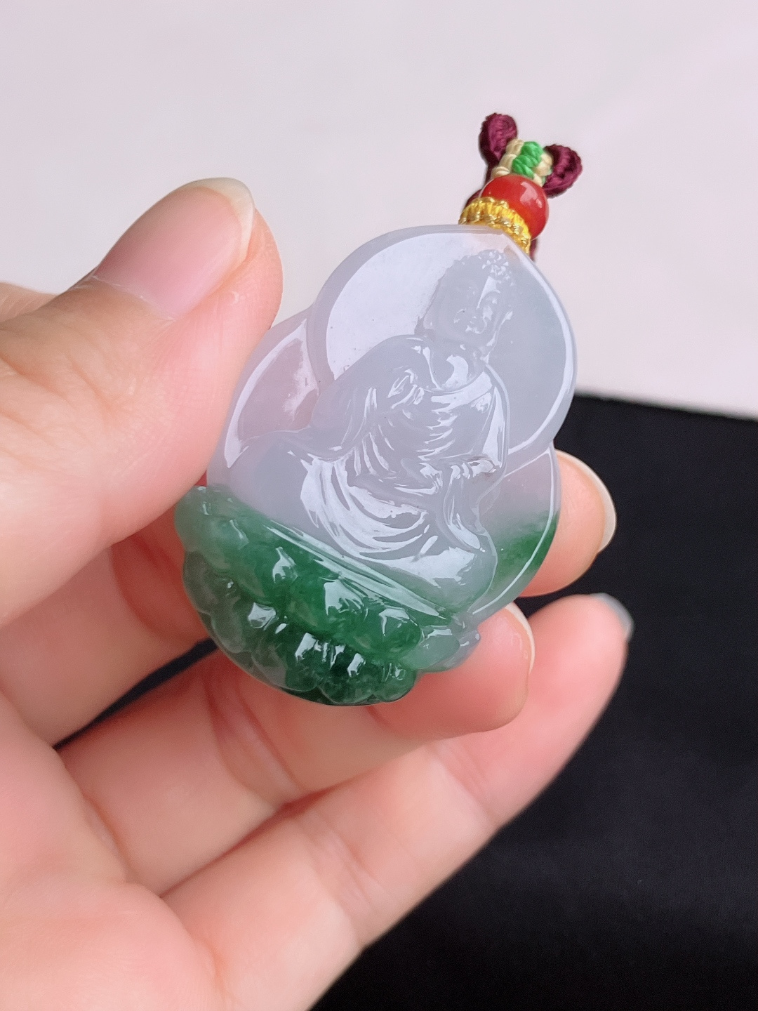 冰飘花大日如来，晶莹剔透，尺寸40.8/29/11/自然光实拍