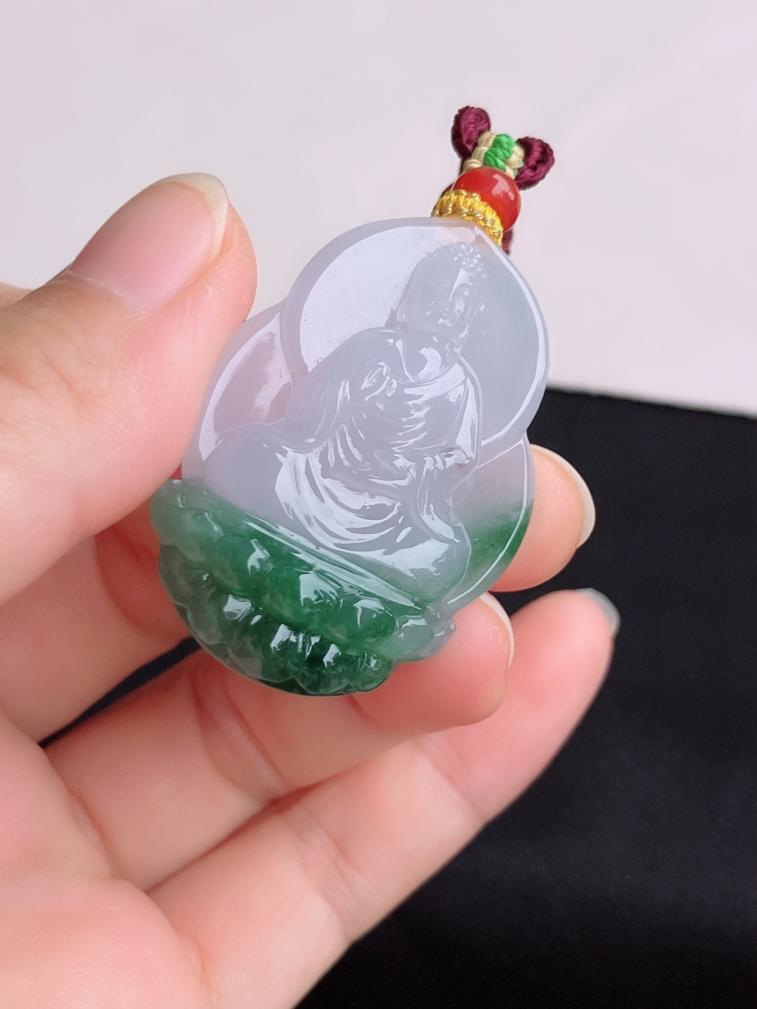 冰飘花大日如来，晶莹剔透，尺寸40.8/29/11/自然光实拍