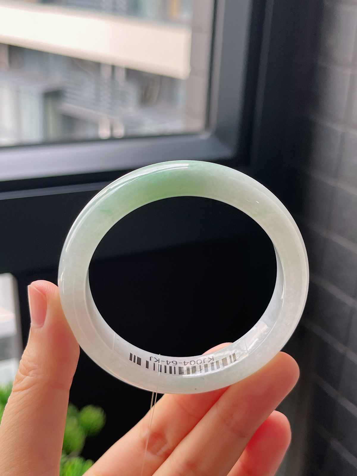 正圈50.8圈口，翡翠冰糯种飘花手镯