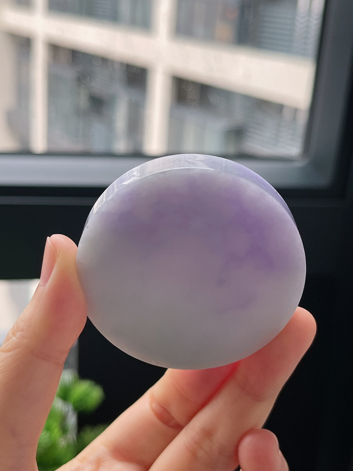 翡翠春带彩镯心