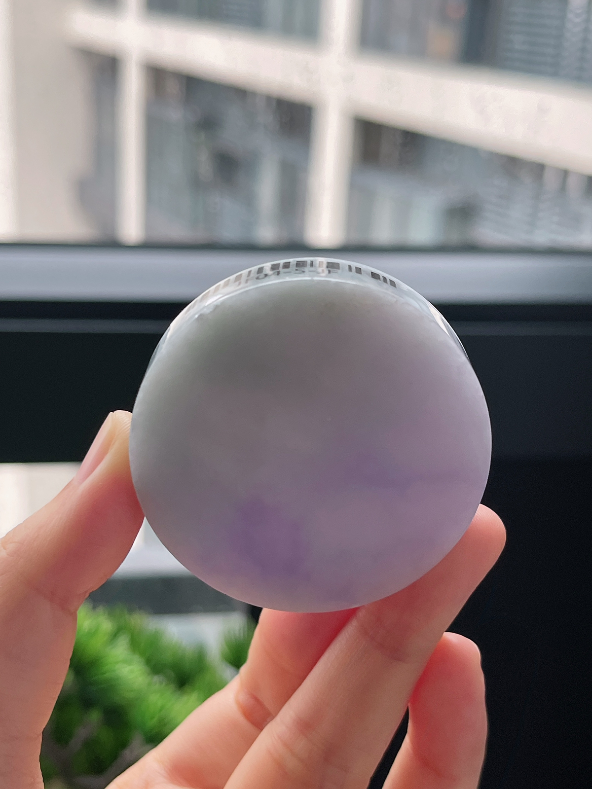 翡翠春带彩镯心