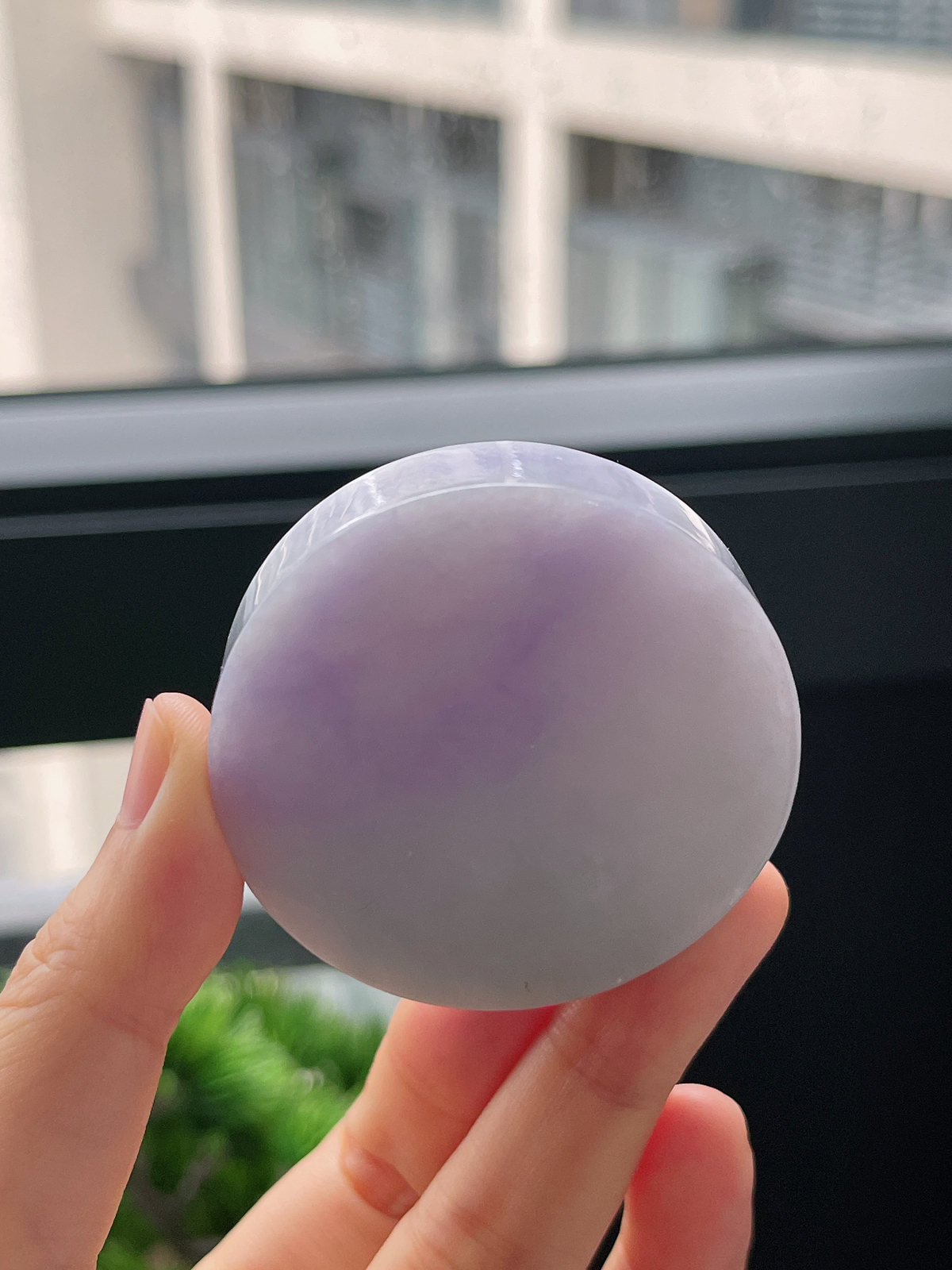 翡翠春带彩镯心