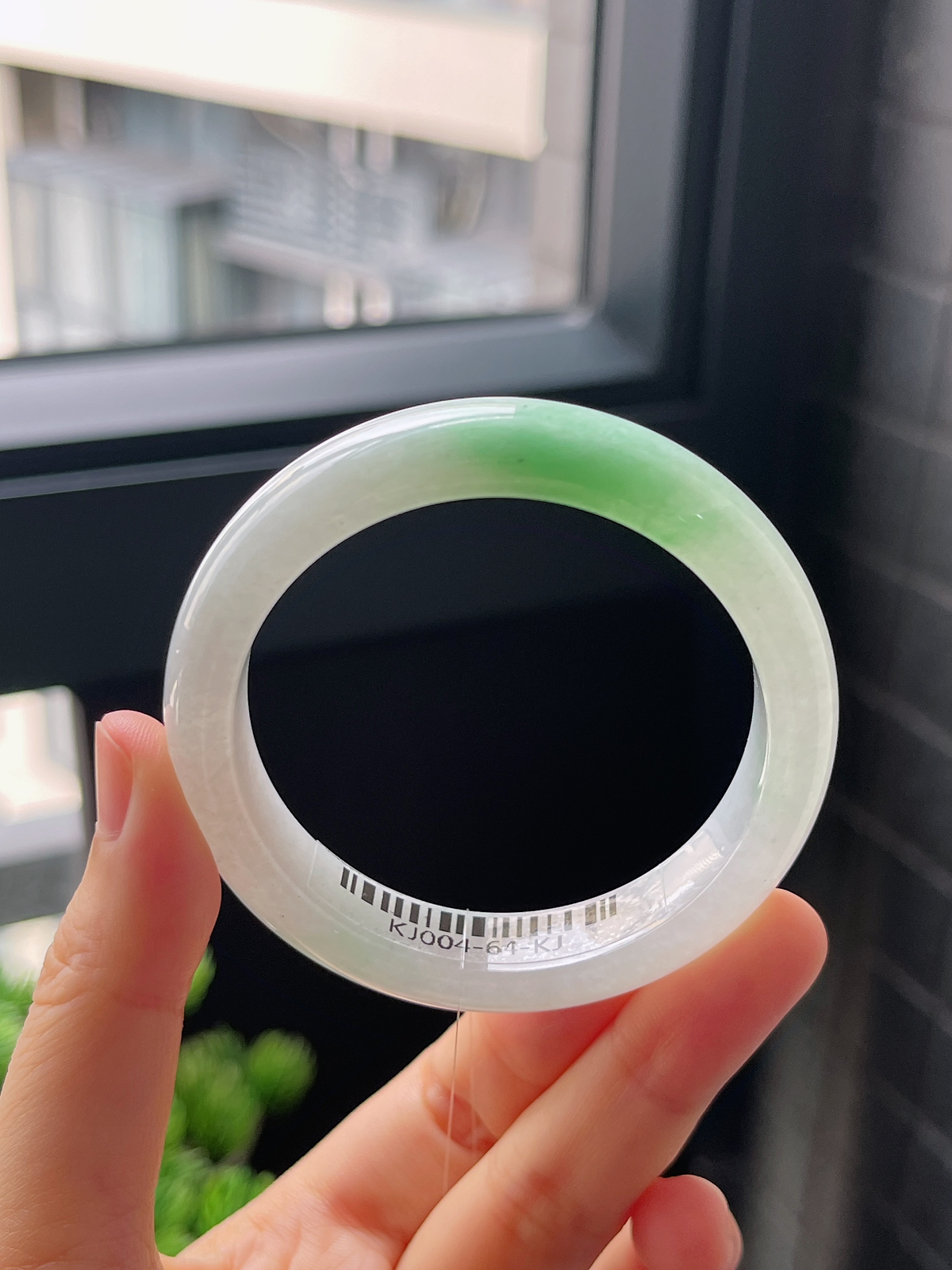 正圈50.8圈口，翡翠冰糯种飘花手镯