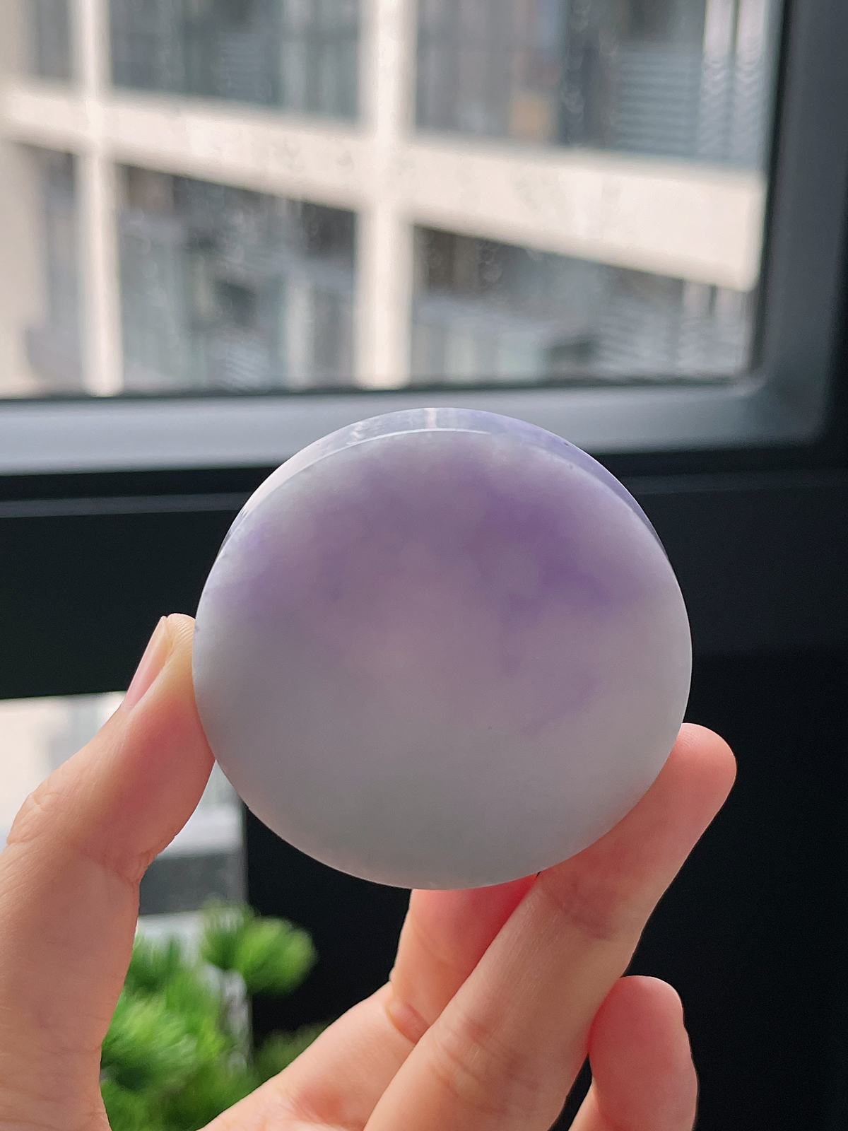 翡翠春带彩镯心