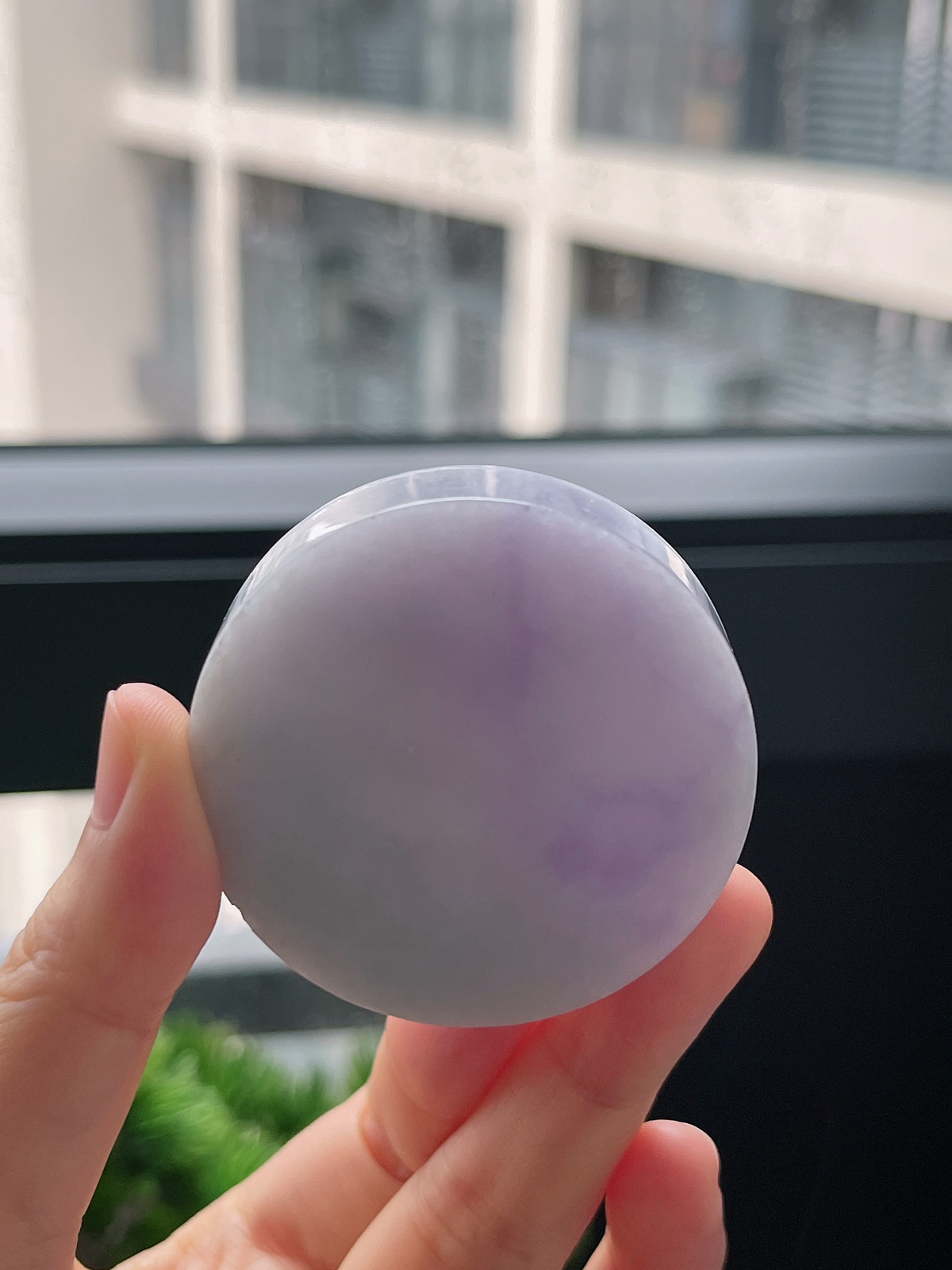 翡翠春带彩镯心